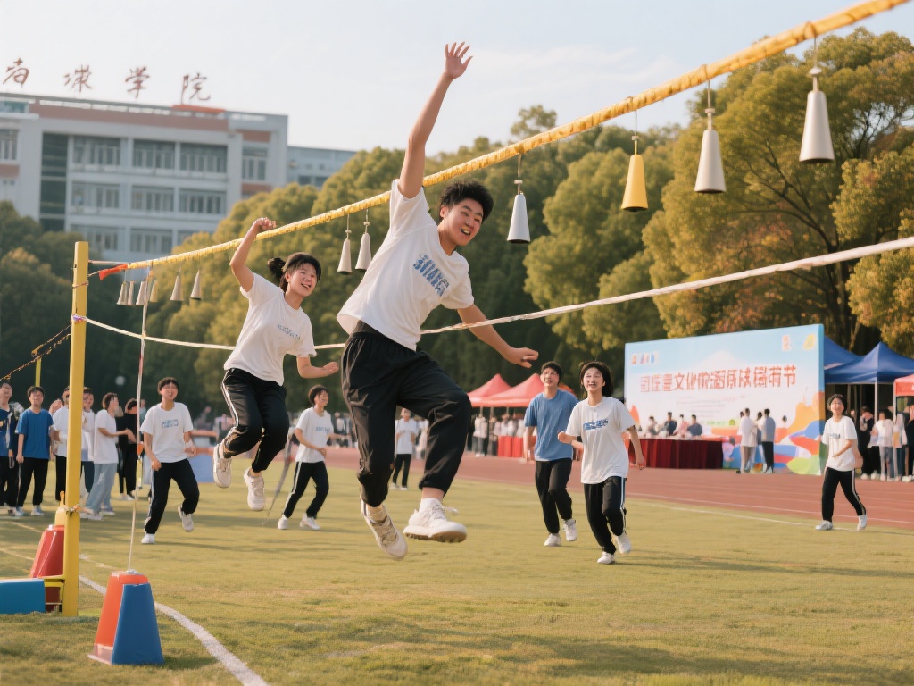 初秋的校园，伴随着阵阵风铃般的笑声，焕发出令人期待